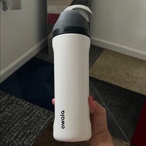 Owala White and Black Water Bottle
